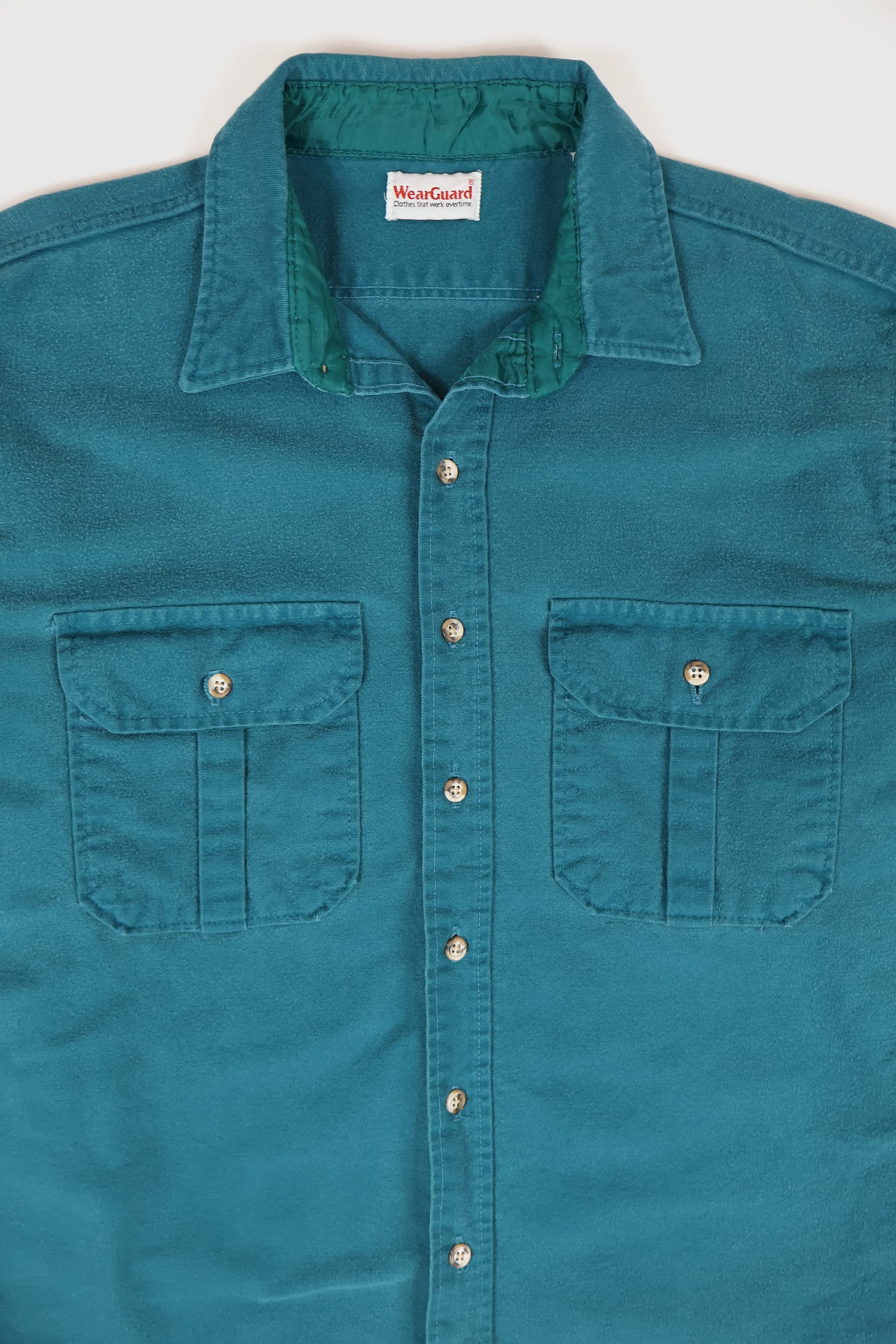 Vintage Green Flannel Button-Down Shirt Image 1