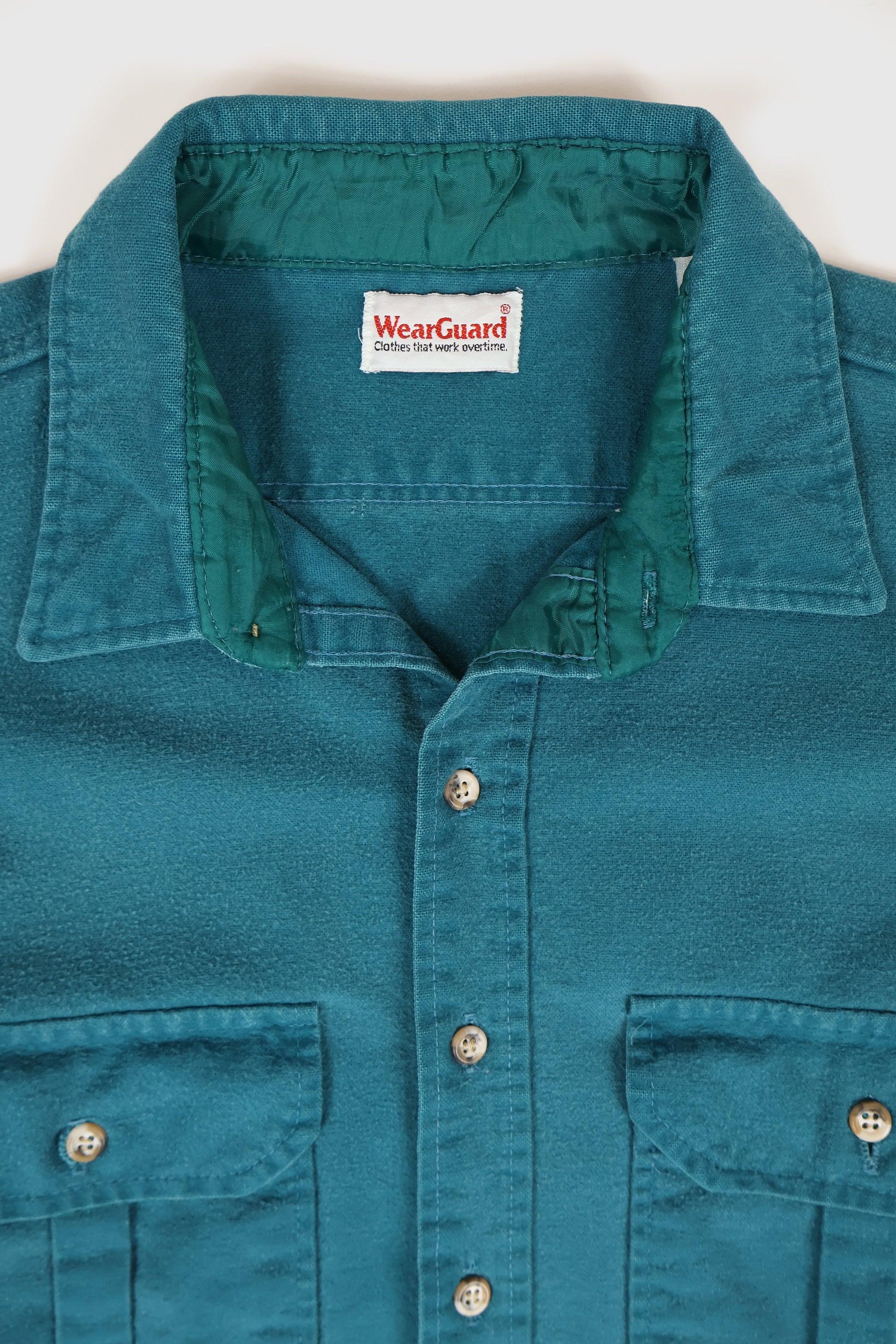 Vintage Green Flannel Button-Down Shirt Image 2