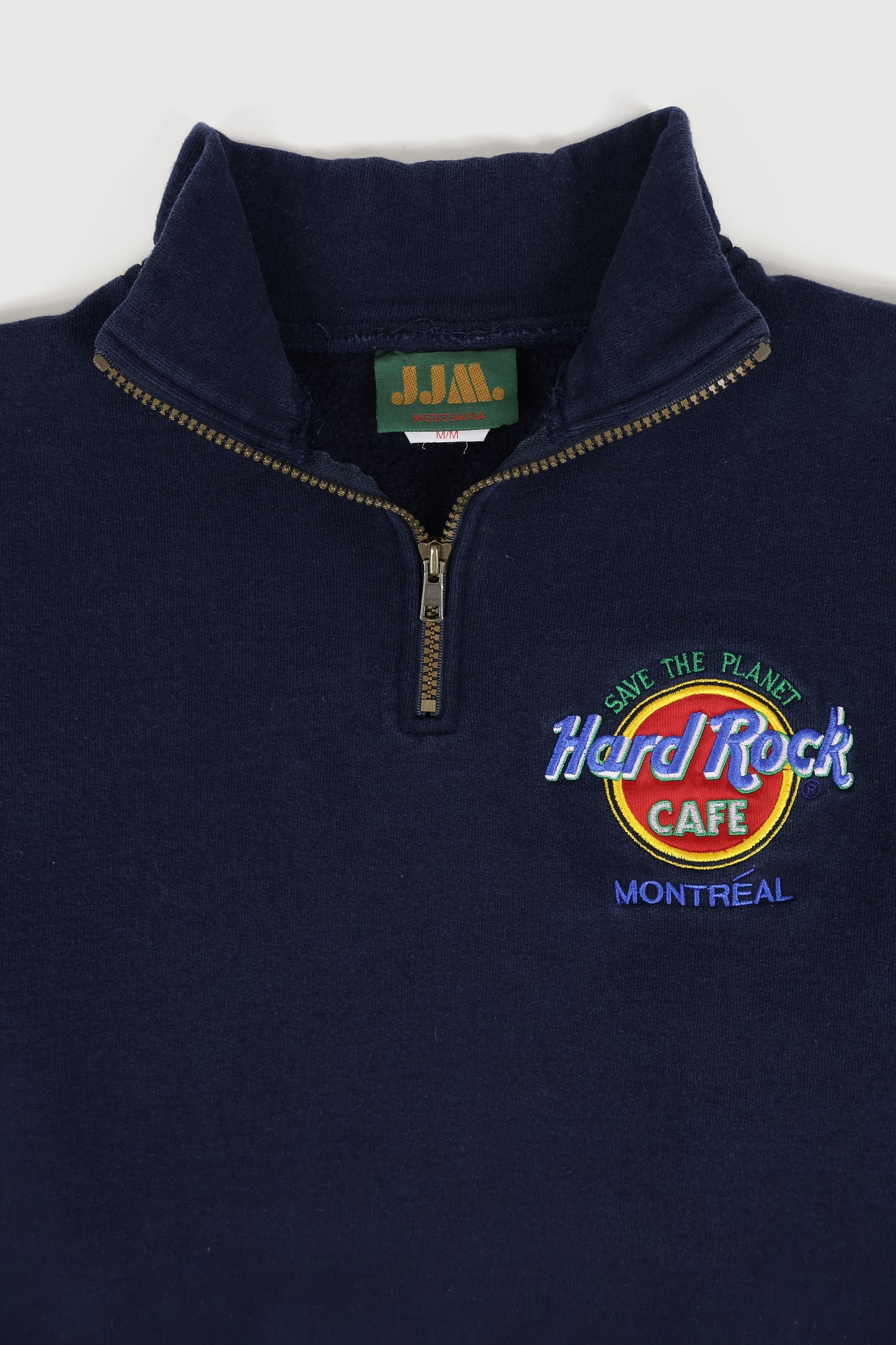 Vintage Hard Rock Café Montreal Quarter Zip Crewneck Image 1