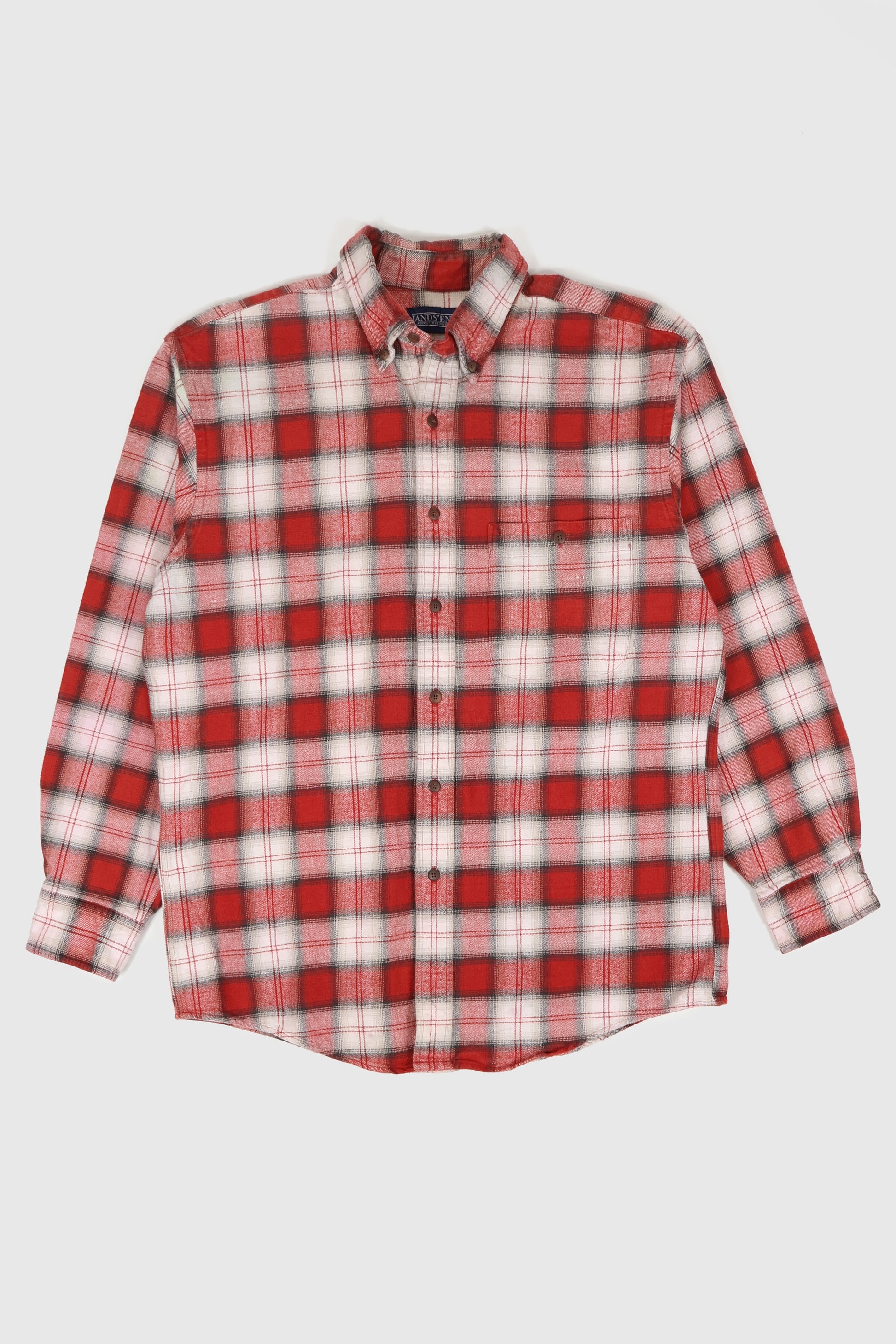 Vintage Red Plaid Button-Down Shirt Image 0