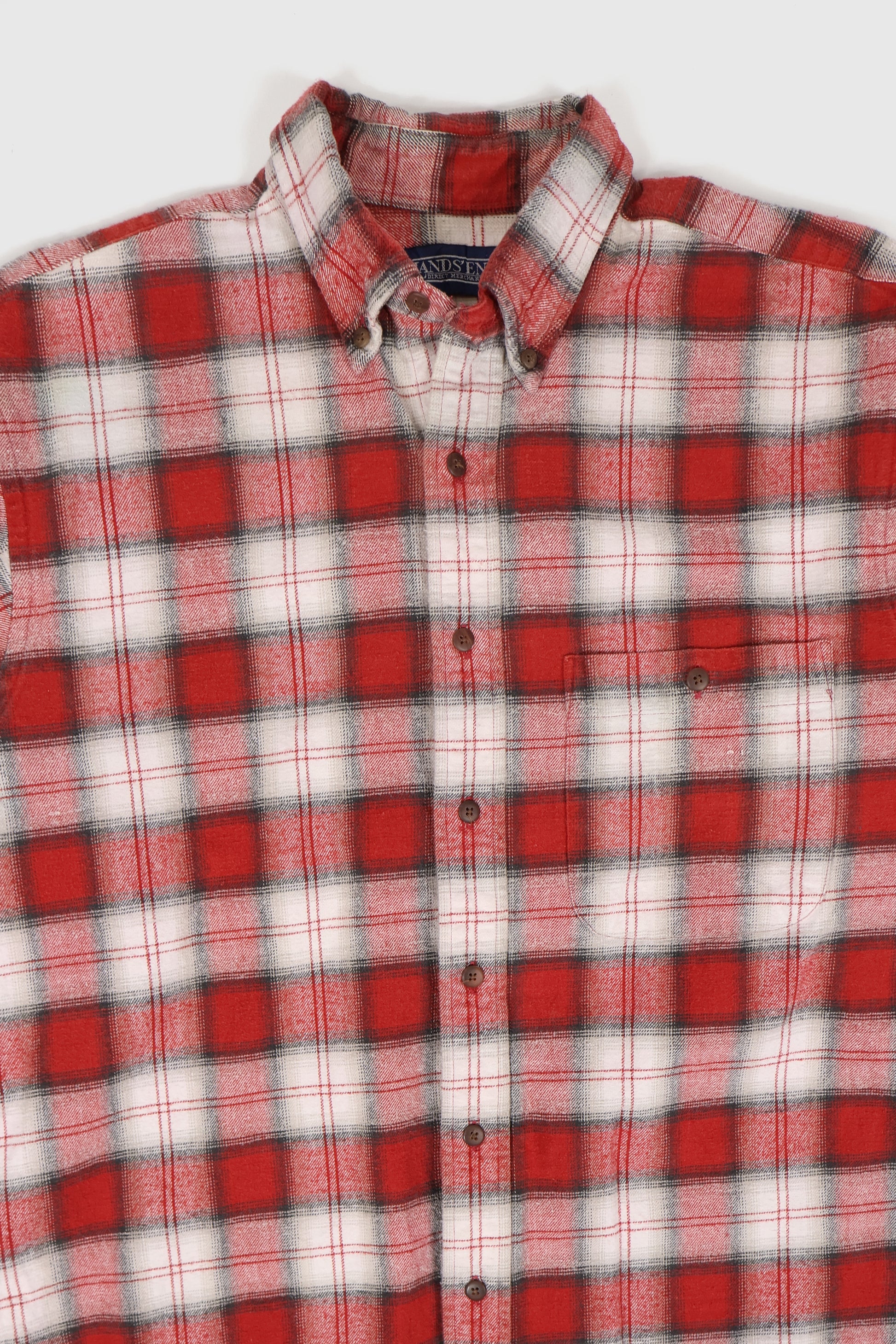 Vintage Red Plaid Button-Down Shirt Image 1