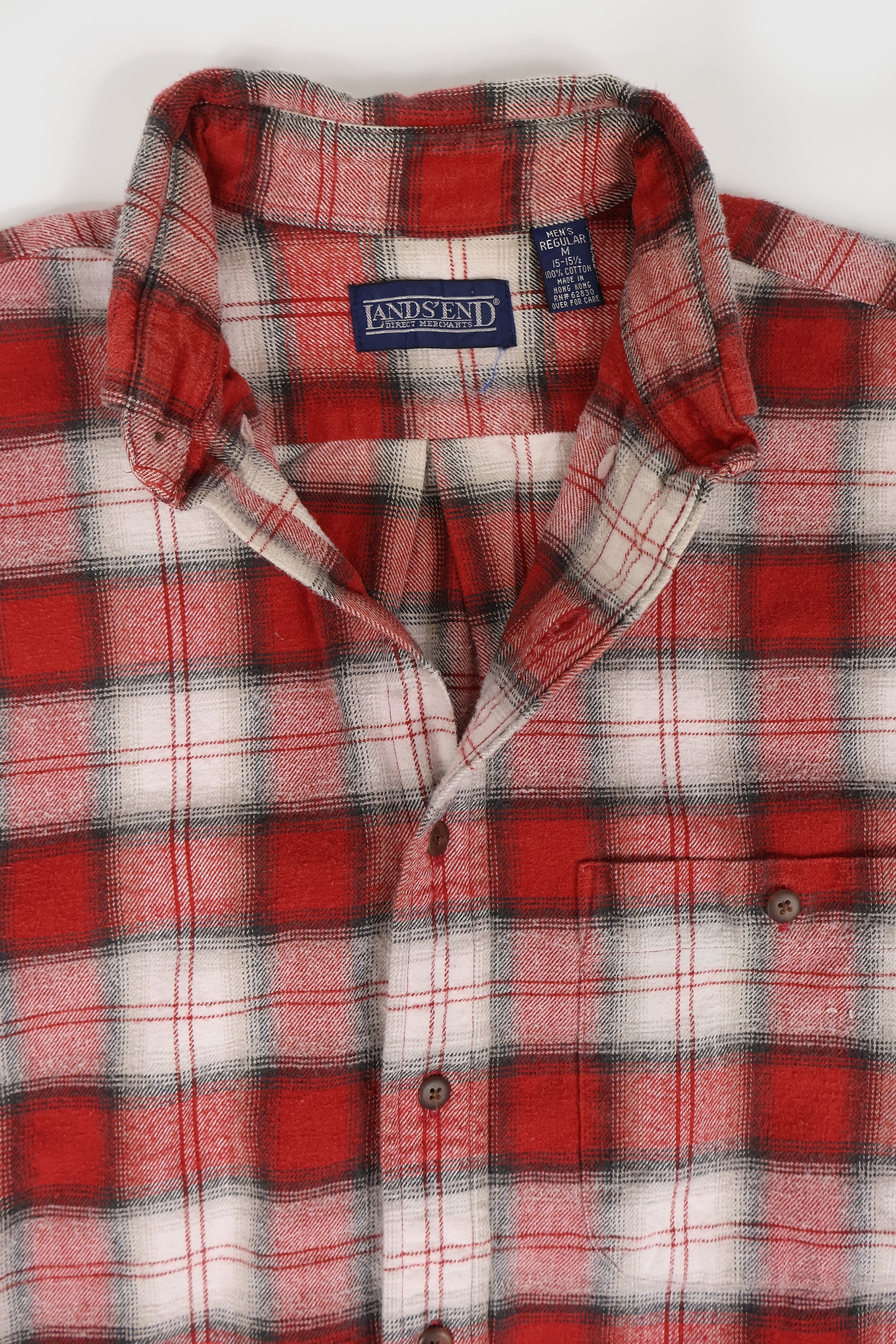 Vintage Red Plaid Button-Down Shirt Image 2