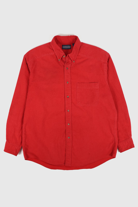 Vintage Red Flannel Button-Down Shirt 01 Image 0