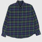 Vintage Green Plaid Flannel Button-Down Shirt Image 0