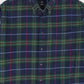 Vintage Green Plaid Flannel Button-Down Shirt Image 1
