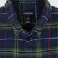 Vintage Green Plaid Flannel Button-Down Shirt Image 2