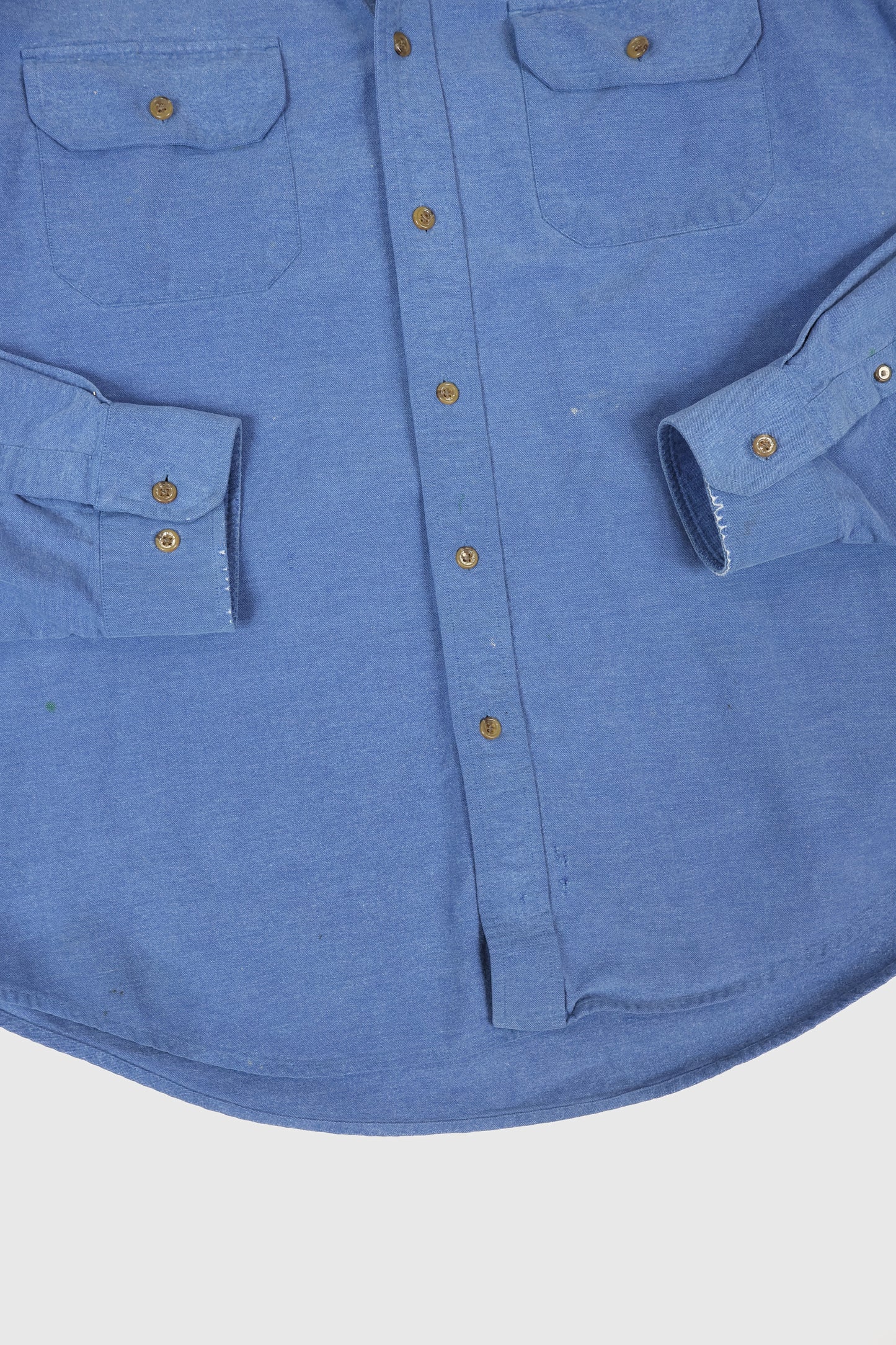 Vintage Land's End Frayed Button-Down Shirt Image 3