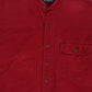 Vintage Band Collar Flannel Button-Down Shirt