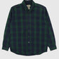 Vintage L.L. Bean Green Plaid Flannel Button-Down Shirt Image 0
