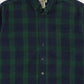Vintage L.L. Bean Green Plaid Flannel Button-Down Shirt Image 1