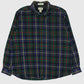 Vintage L.L. Bean Green Plaid Flannel Button-Down Shirt 02 Image 0