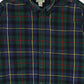 Vintage L.L. Bean Green Plaid Flannel Button-Down Shirt 02 Image 1
