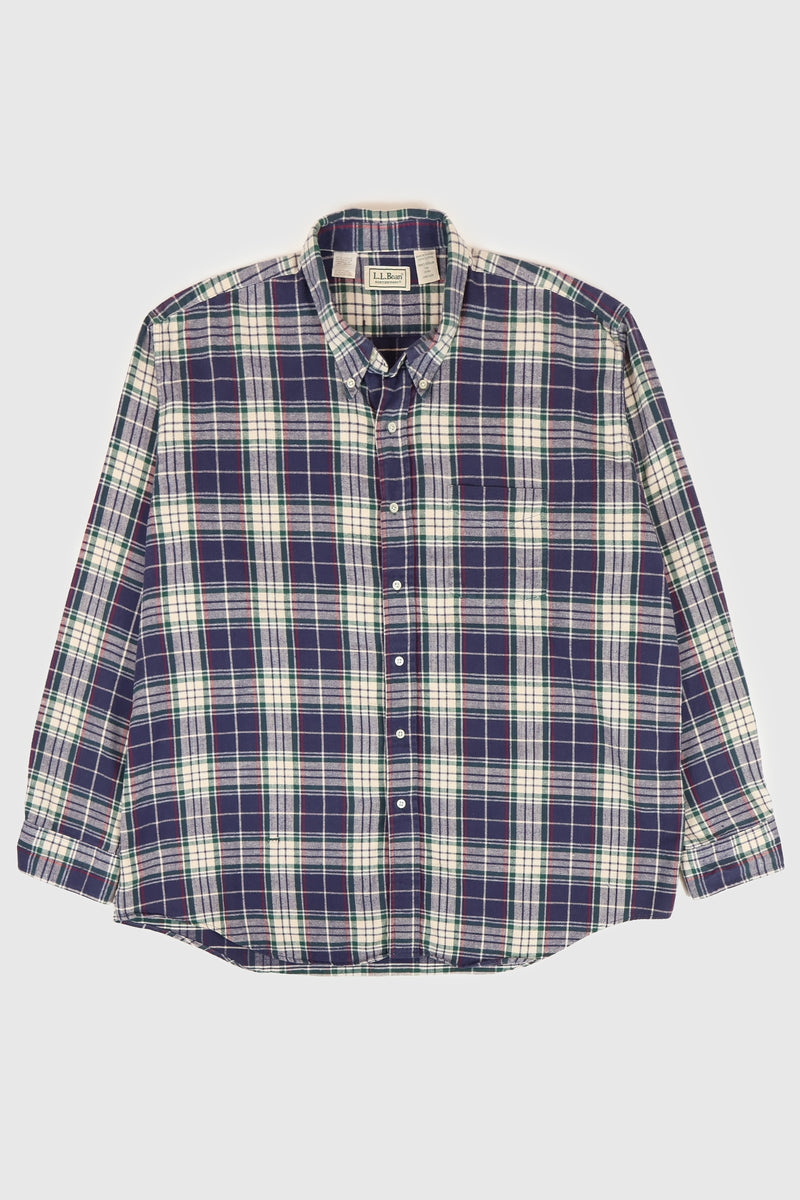 Vintage L.L. Bean Plaid Button-Down Shirt