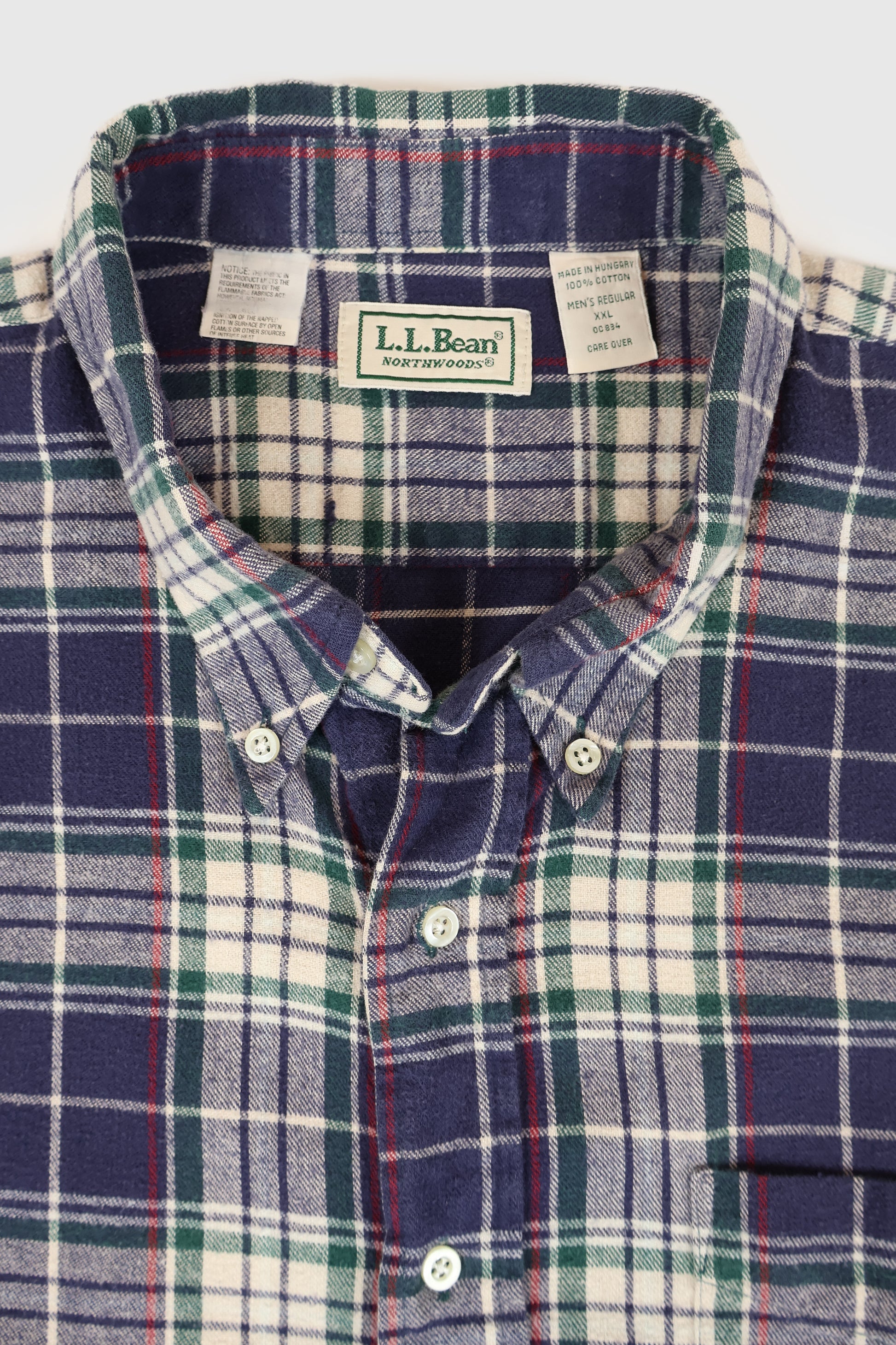 Vintage L.L. Bean Plaid Button-Down Shirt Image 2