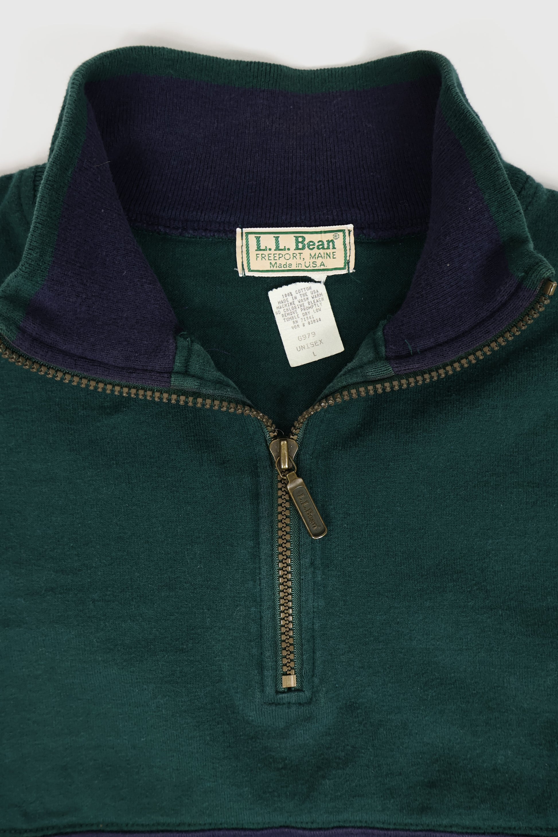 Vintage L.L. Bean Quarter Zip Pullover Image 2