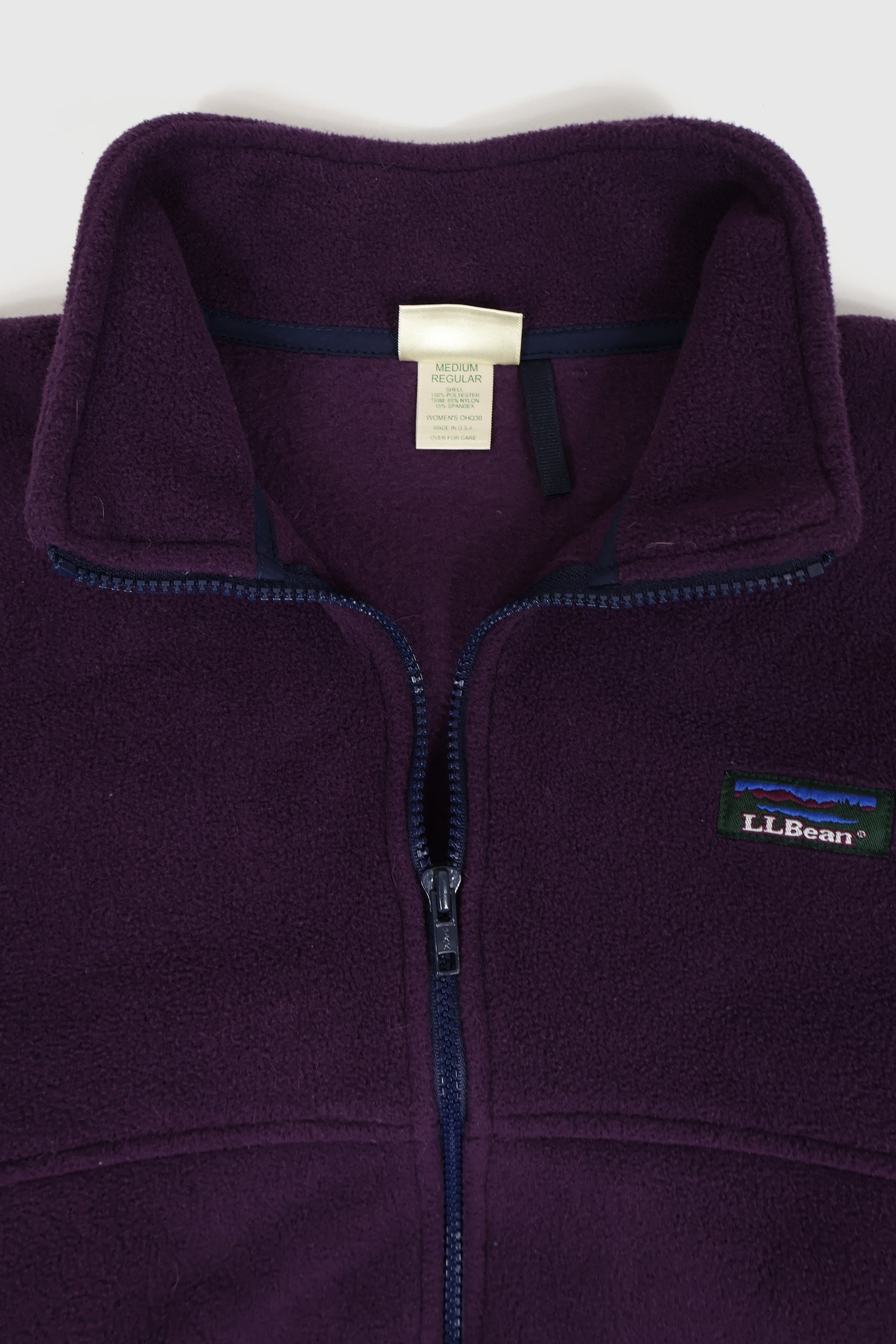 Vintage L.L. Bean Full Zip Fleece Jacket Image 3