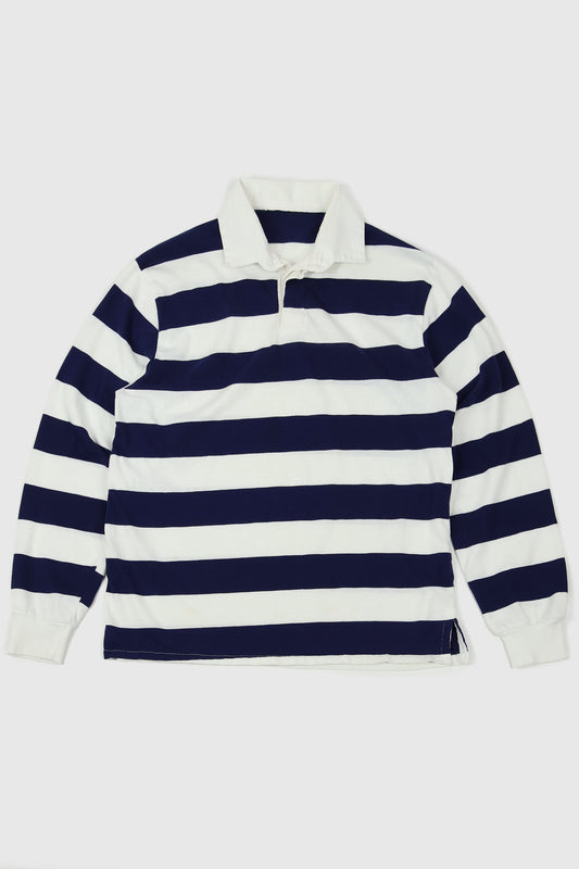 Vintage Long Sleeve Striped Polo