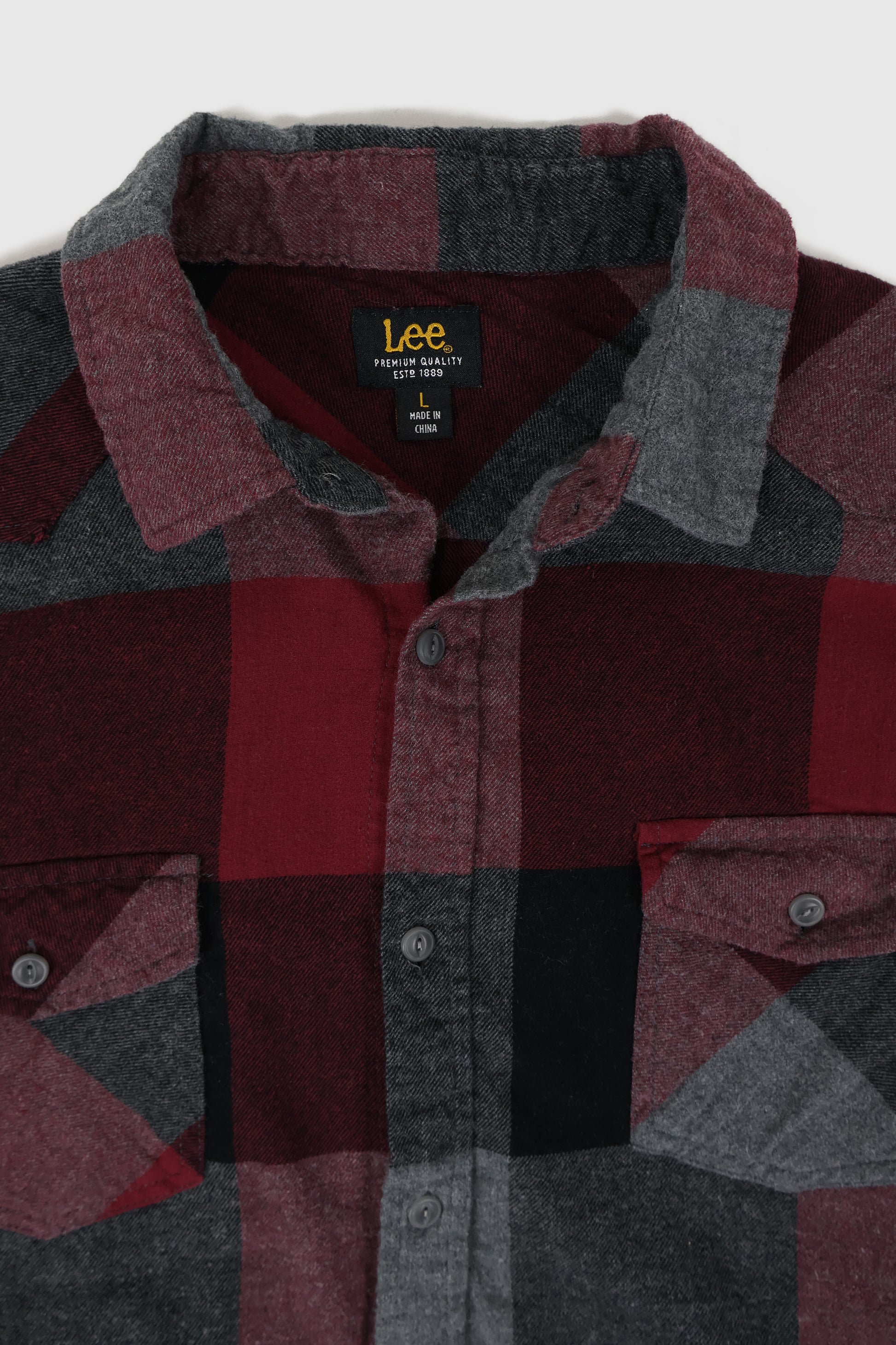 Vintage Lee Flannel Button-Down Shirt Image 2