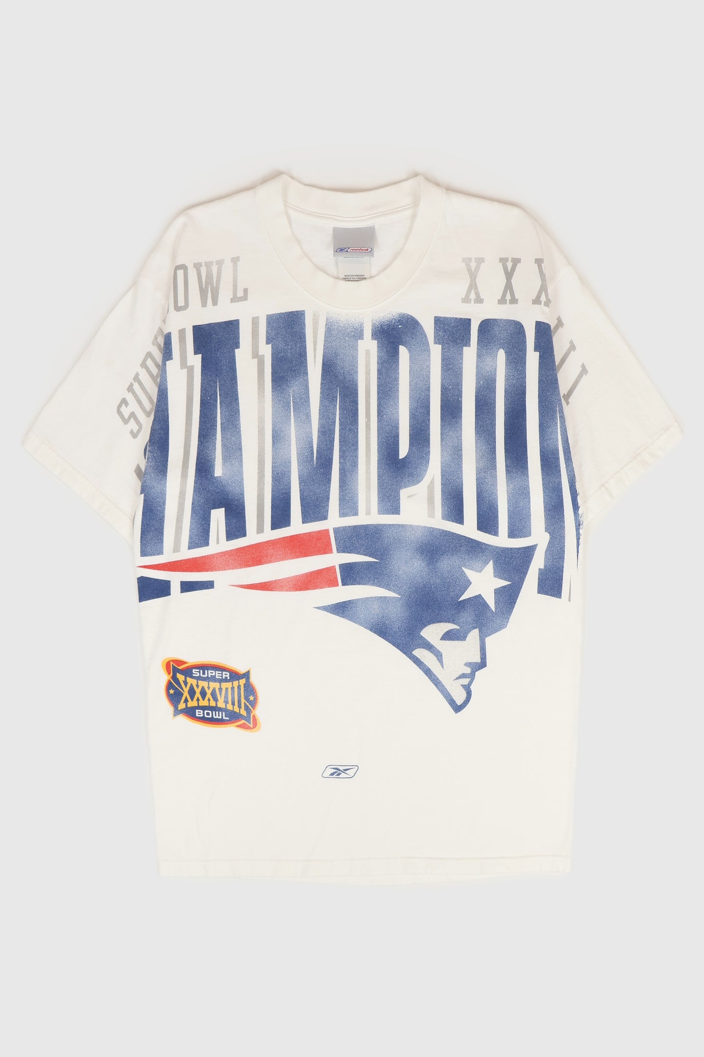 Vintage New England Patriots Super Bowl XXXVIII Champions Tee Image 0