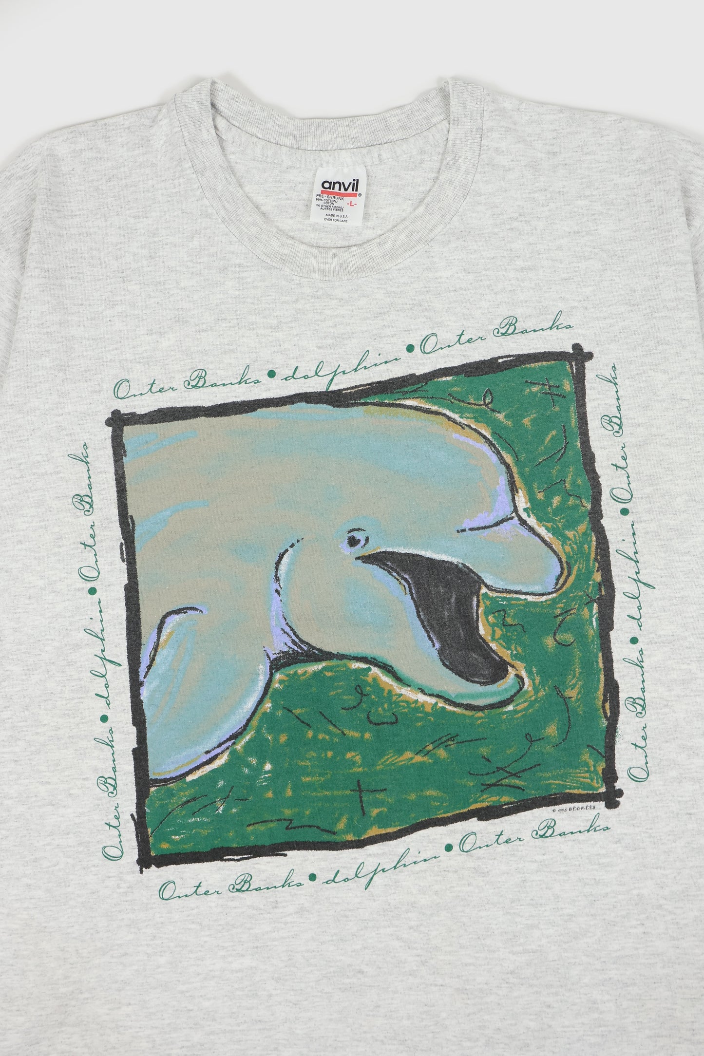 Vintage Outer Banks Dolphin Tee Image 1