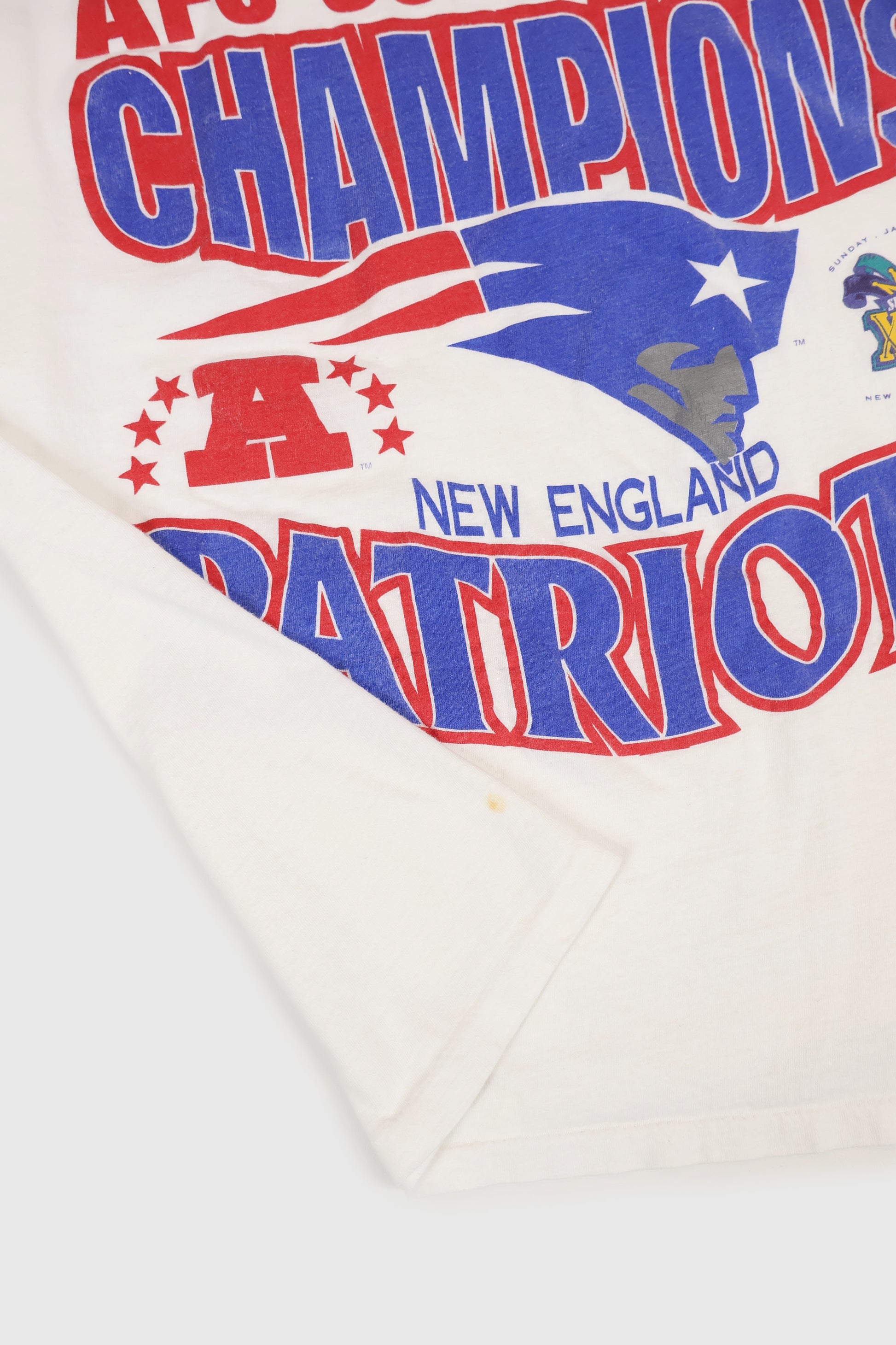 Vintage New Enland Patriots Super Bowl XXXI AFC Champions Tee Image 4