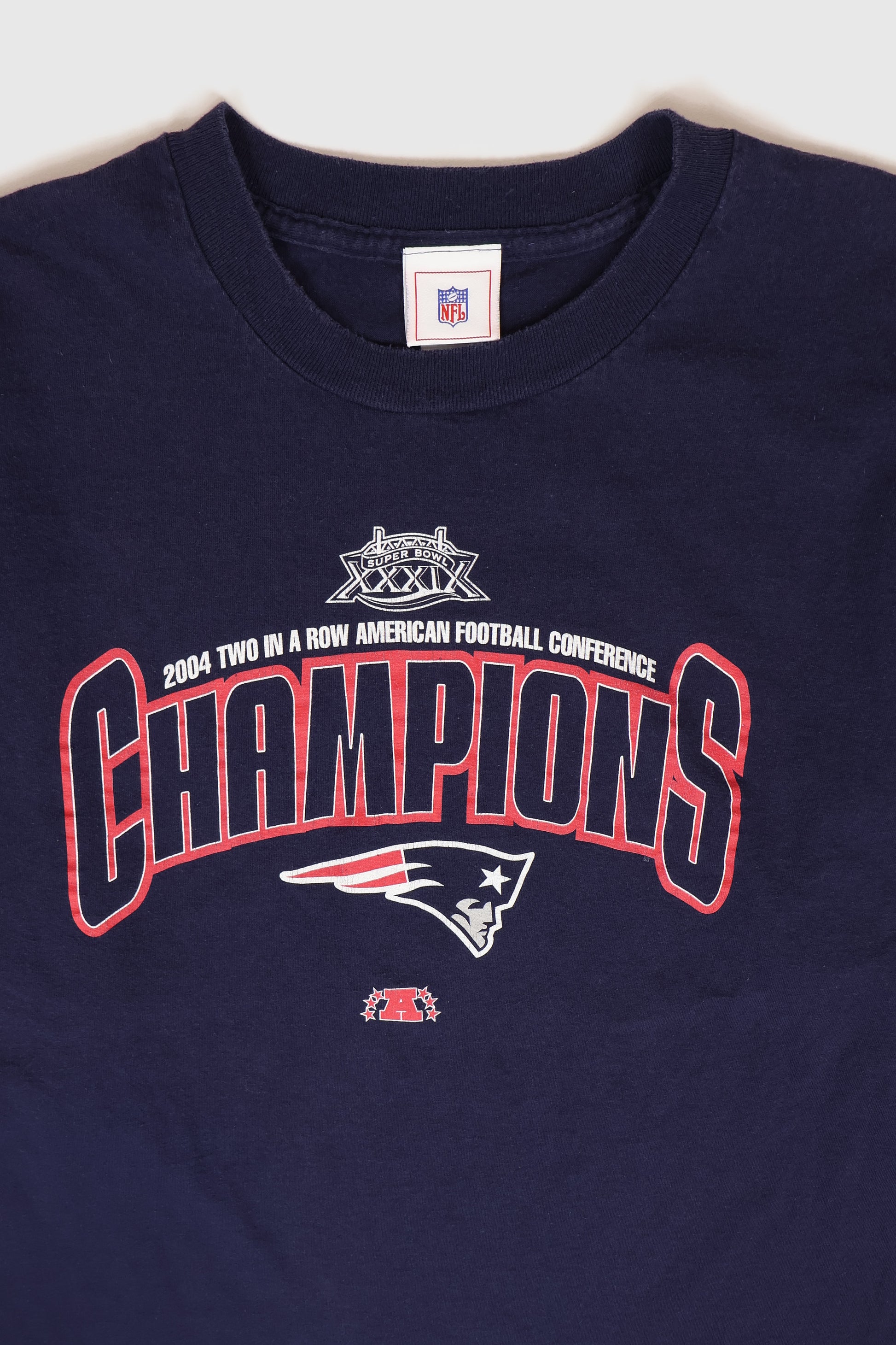Vintage New England Patriots 2004 AFC Champs Long Sleeve Tee Image 1