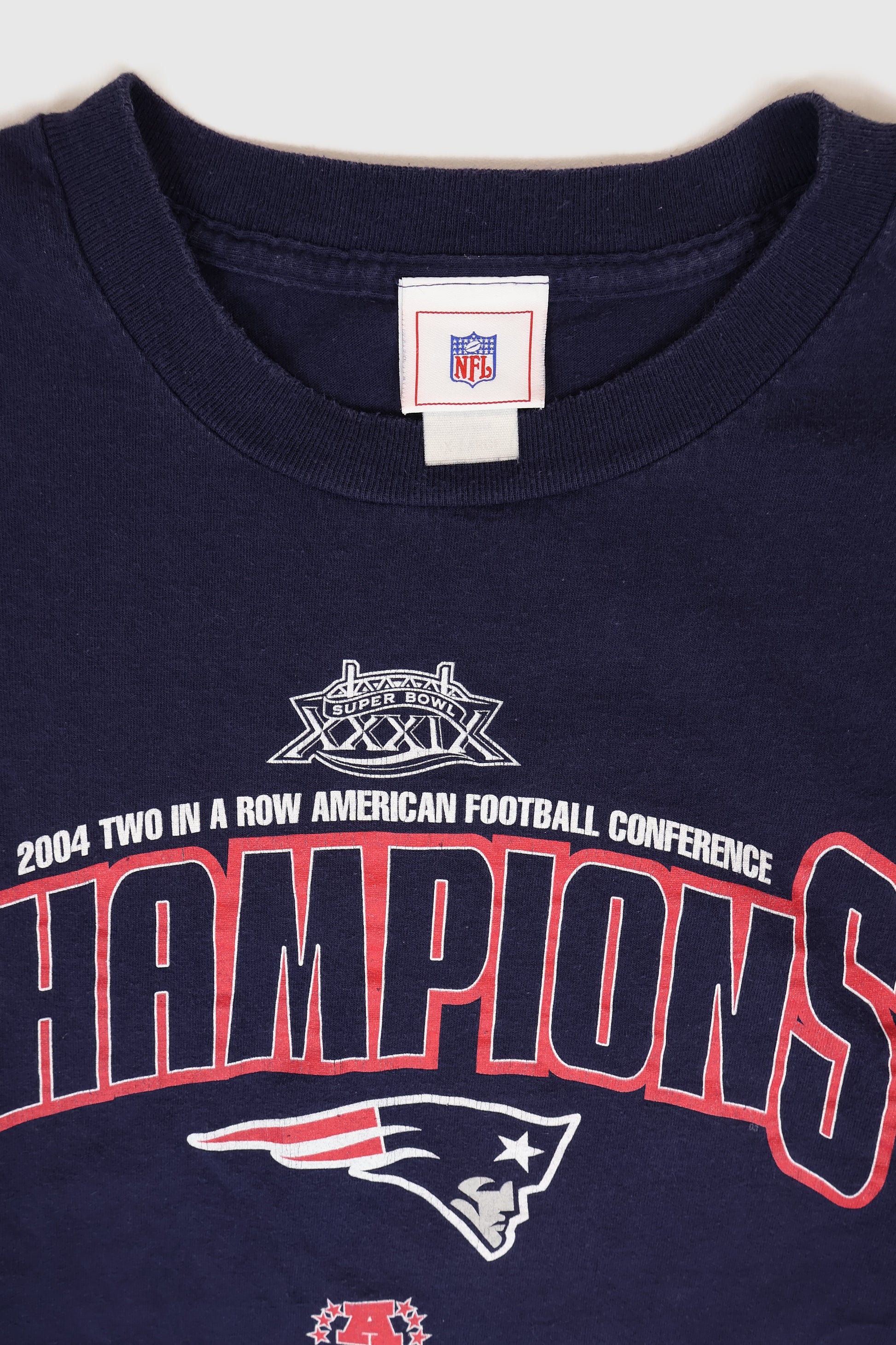 Vintage New England Patriots 2004 AFC Champs Long Sleeve Tee Image 2
