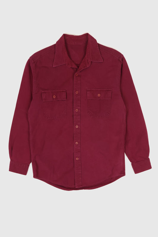 Vintage Red Flannel Button-Down Shirt Image 0