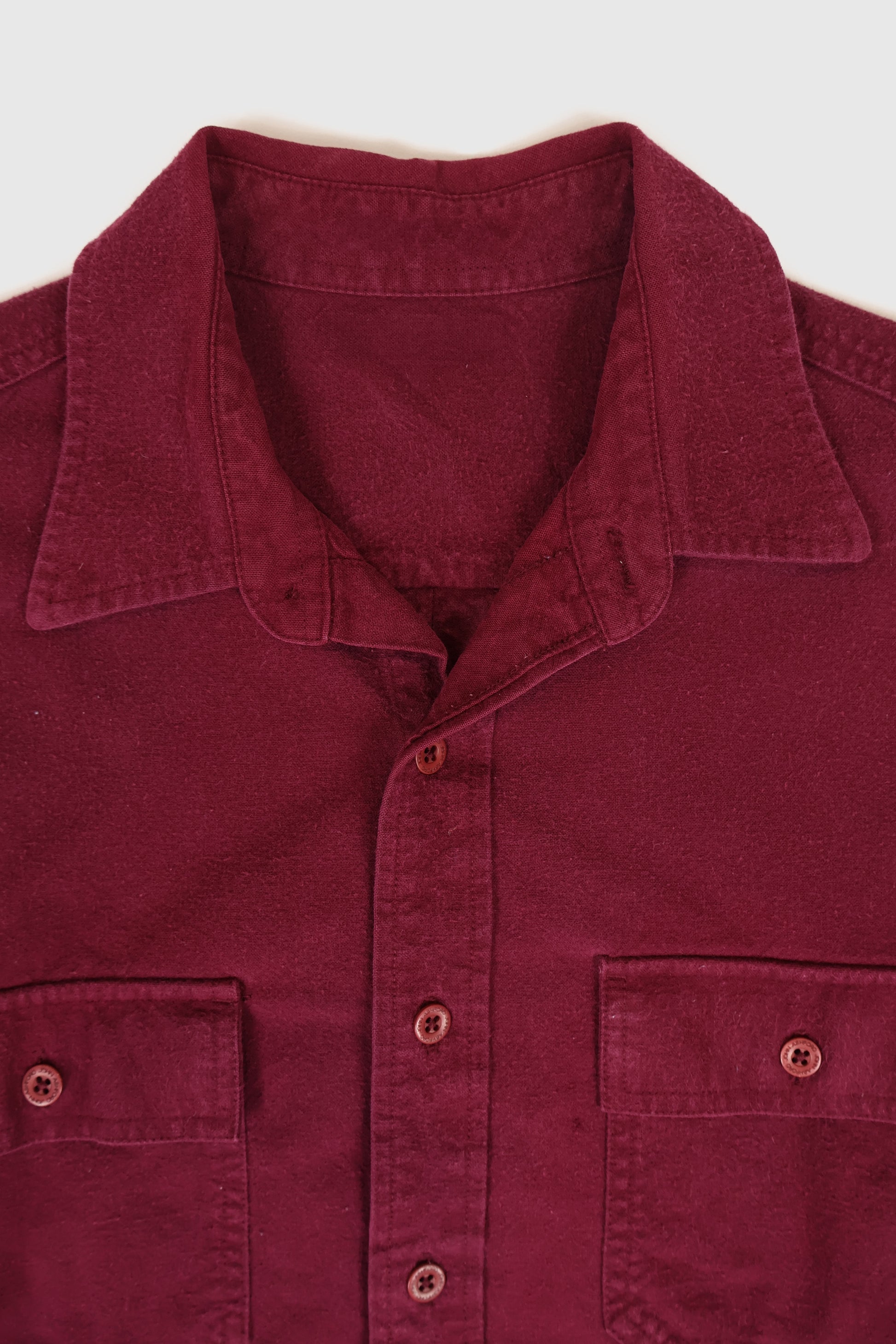 Vintage Red Flannel Button-Down Shirt Image 2
