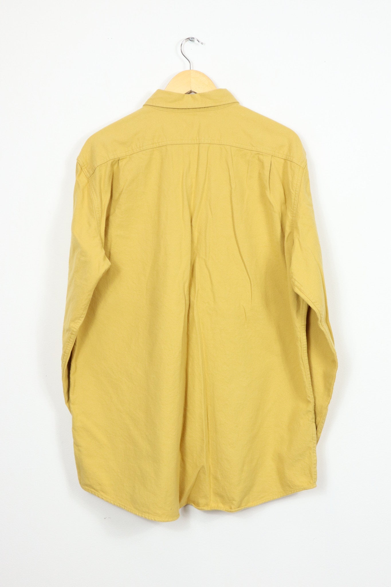 Yellow Flannel Button-Down Shirt