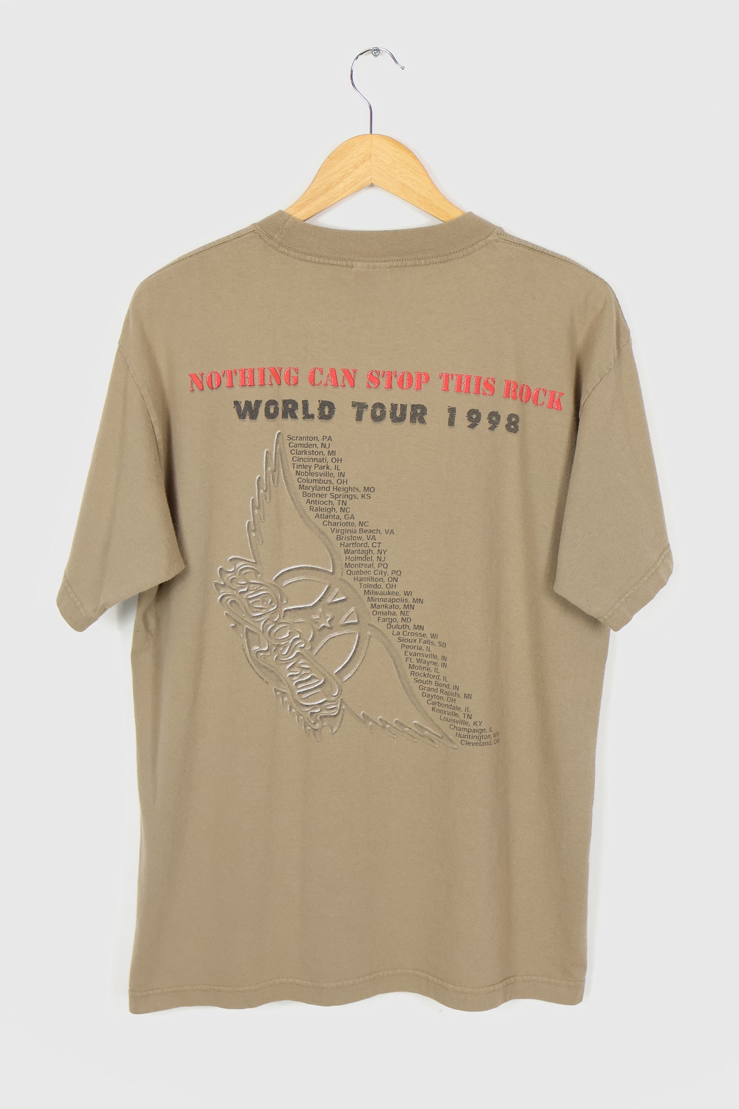 Vintage Aerosmith Nothing Can Stop This Rock 1998 World Tour Tee