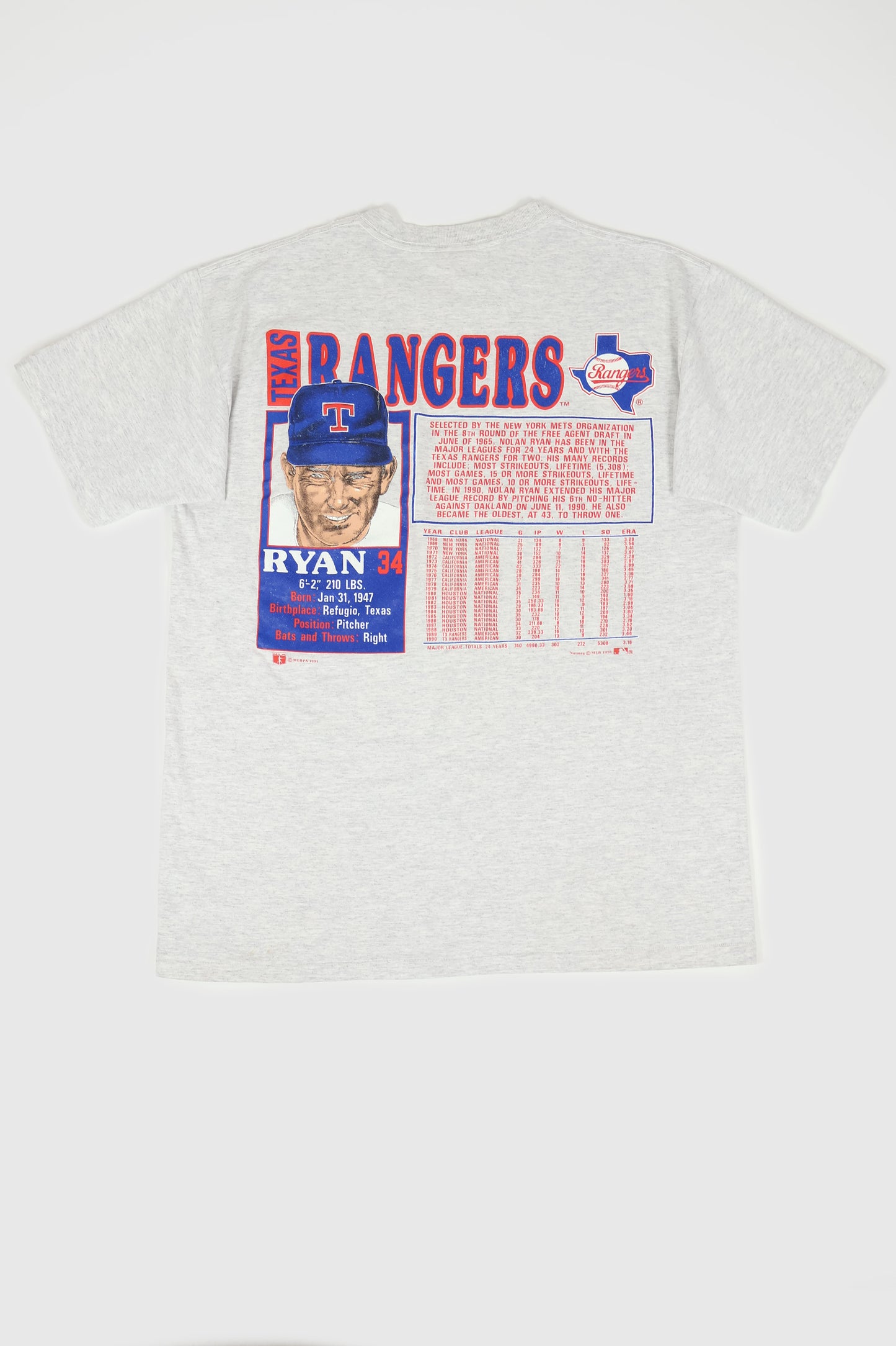 Vintage Nolan Ryan Texas Rangers Tee