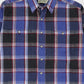 Vintage Blue Plaid Button-Down Shirt Image 1