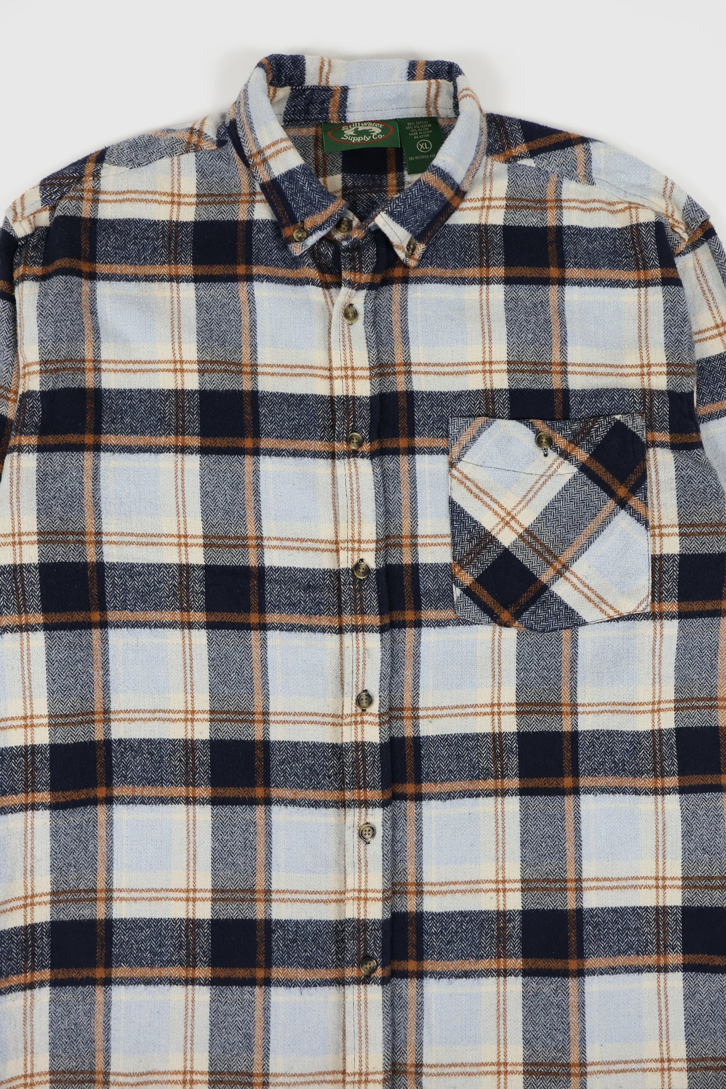 Vintage Plaid Flannel Button-Down Shirt Image 1