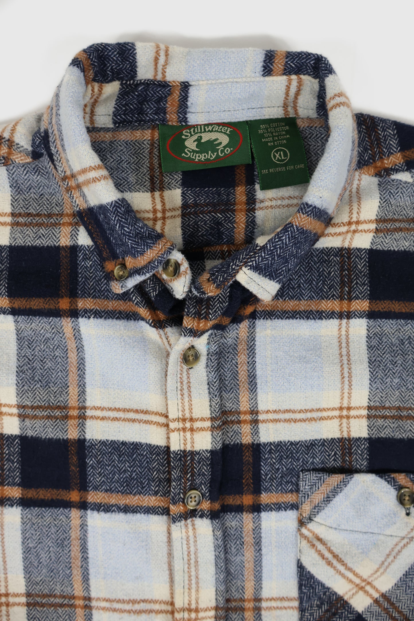 Vintage Plaid Flannel Button-Down Shirt Image 2