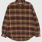 Vintage Brown Flannel Button-Down Shirt Image 0