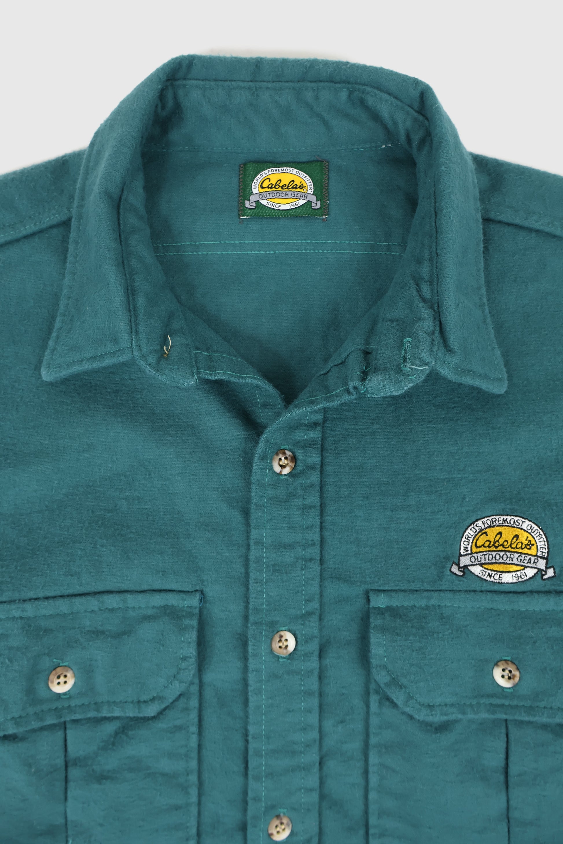 Vintage Cabela's Heavyweight Flannel Button-Down Shirt Image 2