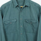 Vintage Green Denim Button-Down Shirt