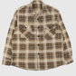 Vintage Brown Plaid Flannel Button-Down Shirt Image 0