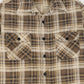 Vintage Brown Plaid Flannel Button-Down Shirt Image 1