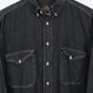 Vintage Black Denim Button-Down Shirt