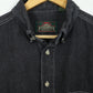 Vintage Black Denim Button-Down Shirt