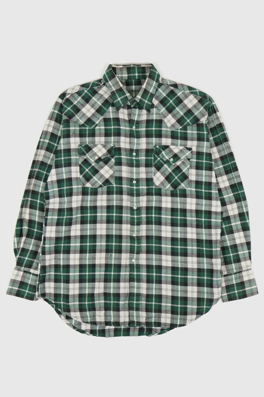 Vintage Plaid Snap Button Shirt Image 0