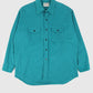Vintage Green Flannel Button-Down Shirt Image 0