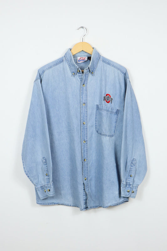 Vintage Ohio State Denim Button-Down Shirt