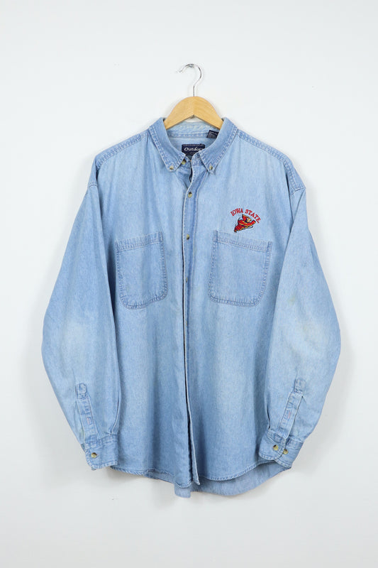 Vintage Iowa State Denim Button-Down Shirt