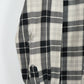 Frayed Black Plaid Button-Down Shirt