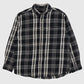 Vintage Black Plaid Button-Down Shirt  Image 0