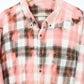 Upcycled Bleached Flannel Button-Down