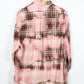 Upcycled Bleached Flannel Button-Down